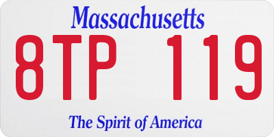 MA license plate 8TP119