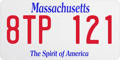 MA license plate 8TP121