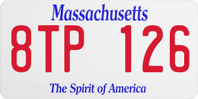 MA license plate 8TP126
