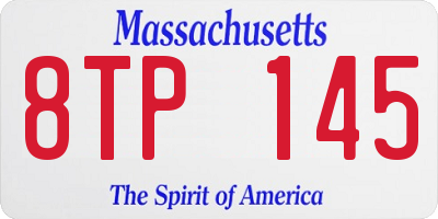 MA license plate 8TP145