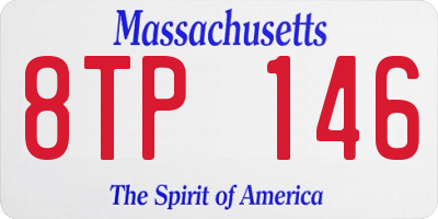 MA license plate 8TP146
