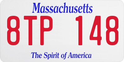 MA license plate 8TP148