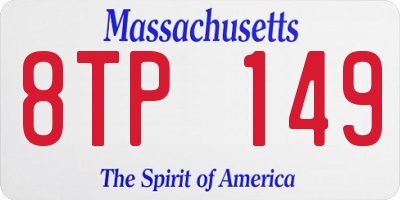 MA license plate 8TP149