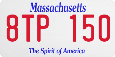 MA license plate 8TP150
