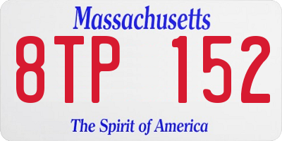 MA license plate 8TP152