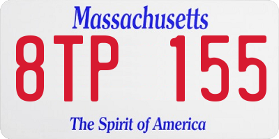 MA license plate 8TP155