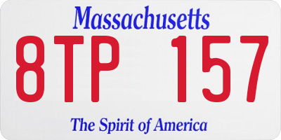MA license plate 8TP157