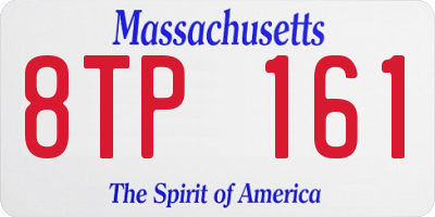 MA license plate 8TP161