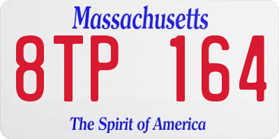 MA license plate 8TP164