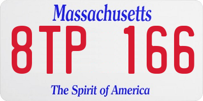 MA license plate 8TP166
