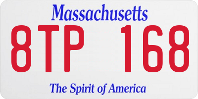 MA license plate 8TP168
