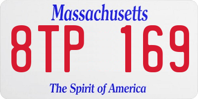 MA license plate 8TP169