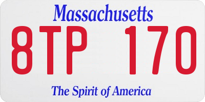 MA license plate 8TP170