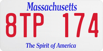 MA license plate 8TP174