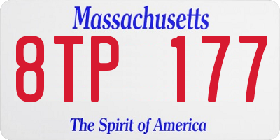 MA license plate 8TP177