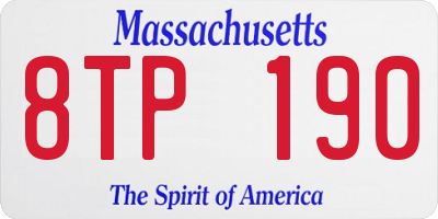 MA license plate 8TP190