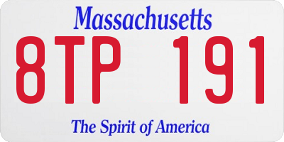MA license plate 8TP191
