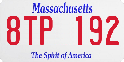 MA license plate 8TP192