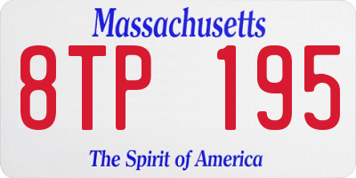 MA license plate 8TP195