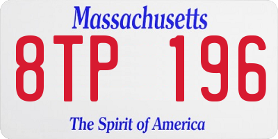 MA license plate 8TP196
