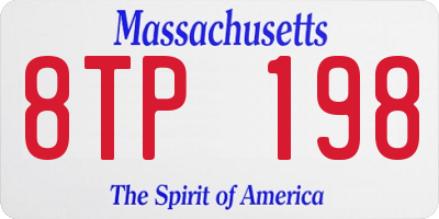 MA license plate 8TP198
