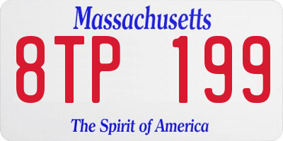 MA license plate 8TP199