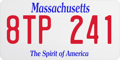 MA license plate 8TP241
