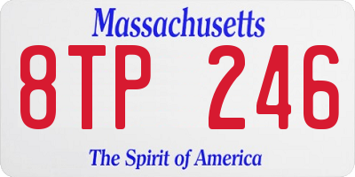 MA license plate 8TP246