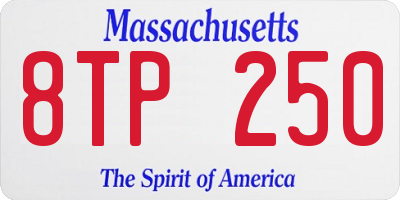 MA license plate 8TP250