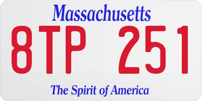 MA license plate 8TP251