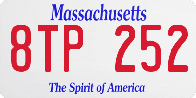 MA license plate 8TP252