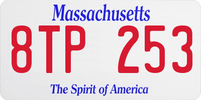 MA license plate 8TP253