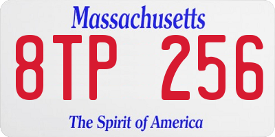 MA license plate 8TP256