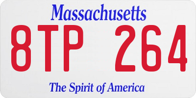 MA license plate 8TP264