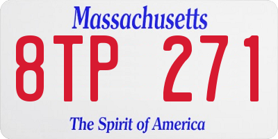 MA license plate 8TP271