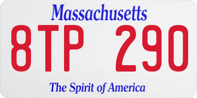 MA license plate 8TP290