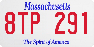 MA license plate 8TP291