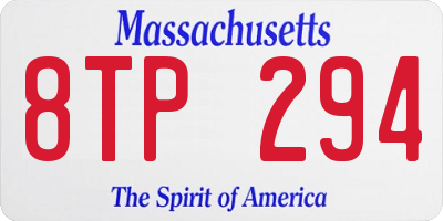 MA license plate 8TP294