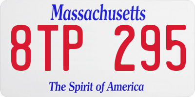 MA license plate 8TP295