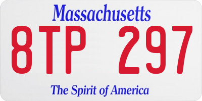 MA license plate 8TP297
