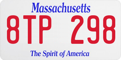 MA license plate 8TP298