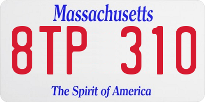 MA license plate 8TP310