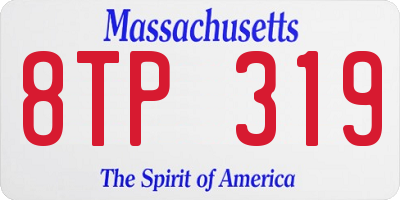 MA license plate 8TP319