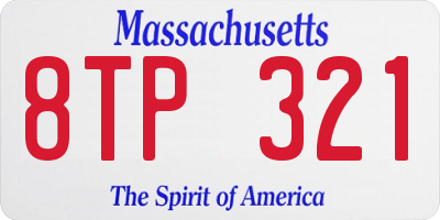 MA license plate 8TP321