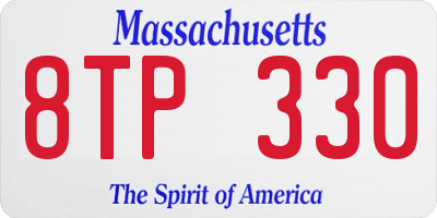 MA license plate 8TP330