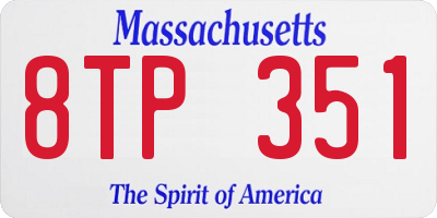 MA license plate 8TP351