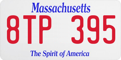 MA license plate 8TP395
