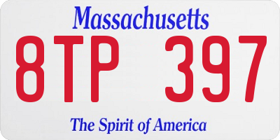 MA license plate 8TP397
