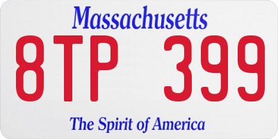 MA license plate 8TP399