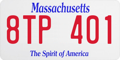 MA license plate 8TP401